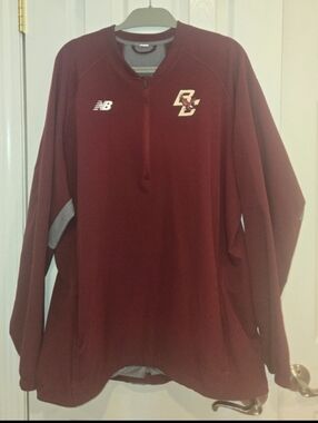 New Balance Boston College Eagles 1/4 Zip Pullover Men’s Maroon Athletic Jacket